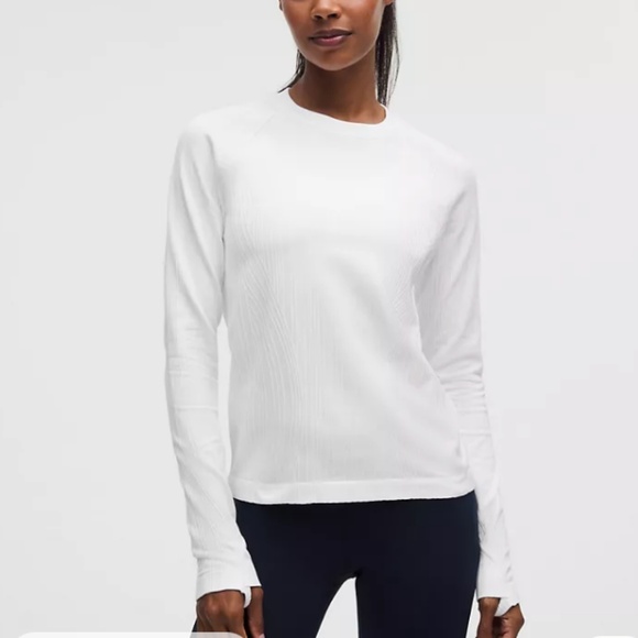 LULULEMON Rest Less Running Variegated Ribbed Pullover. - Picture 2 of 6